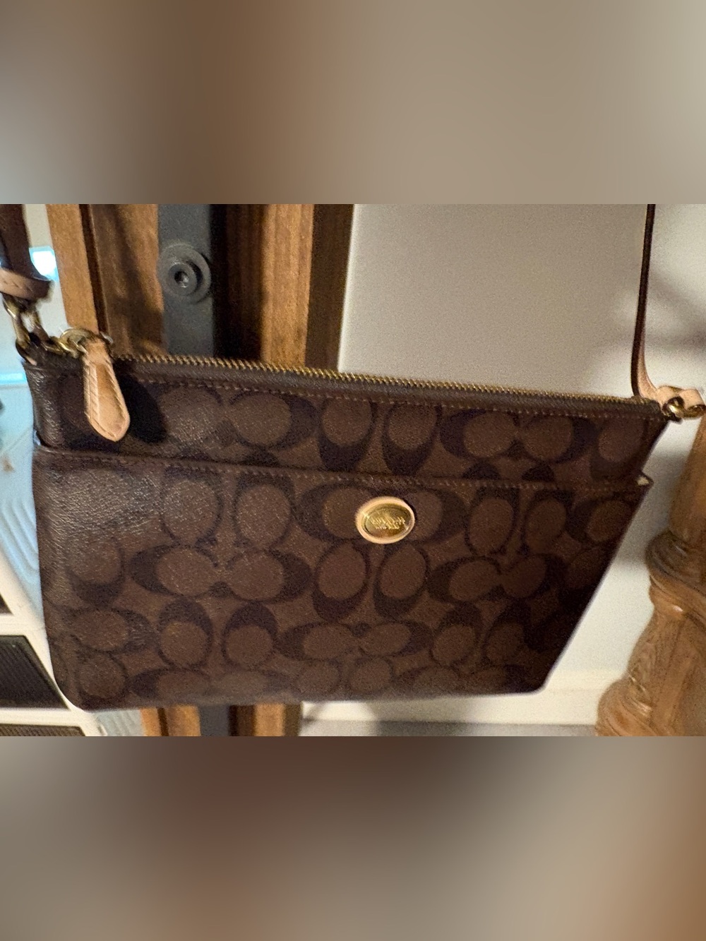 Coach Brown Signature Crossbody